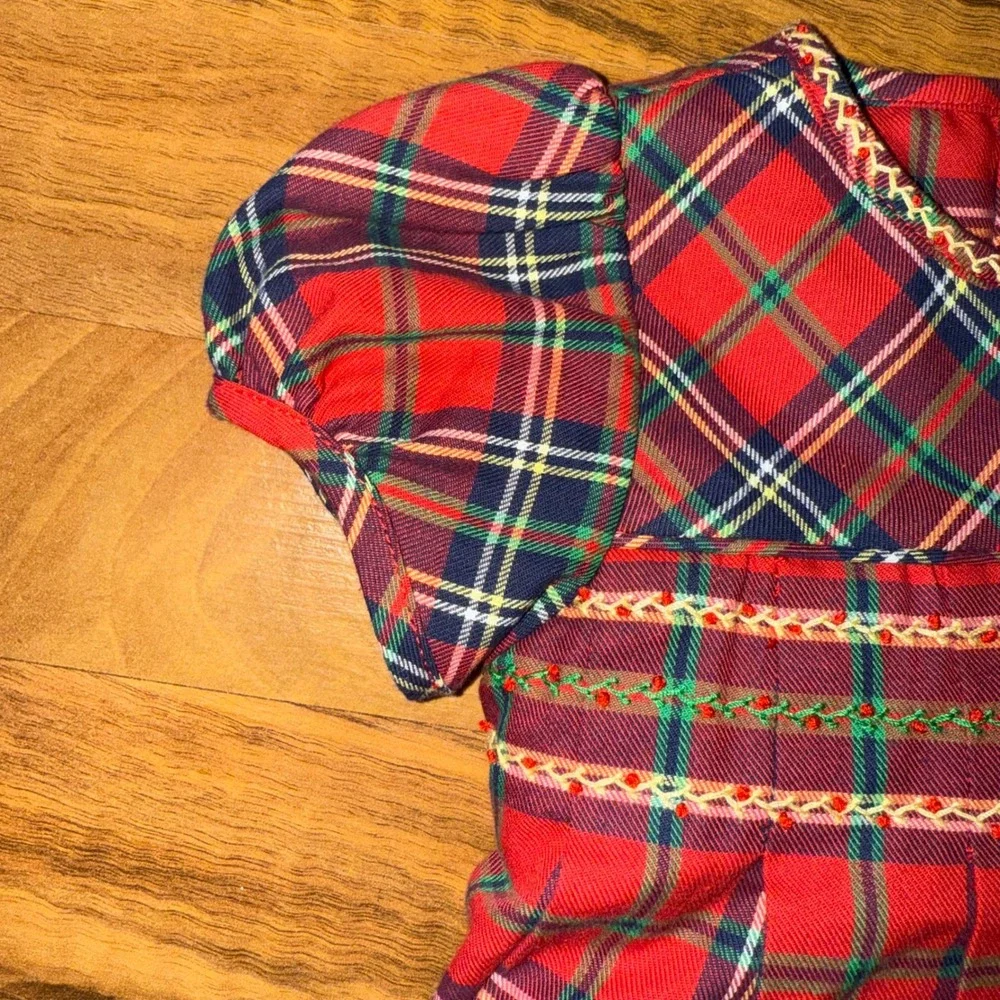 Dillards Edgehill‎ Collection Red Plaid Christmas Dress Girls 18 Month holiday